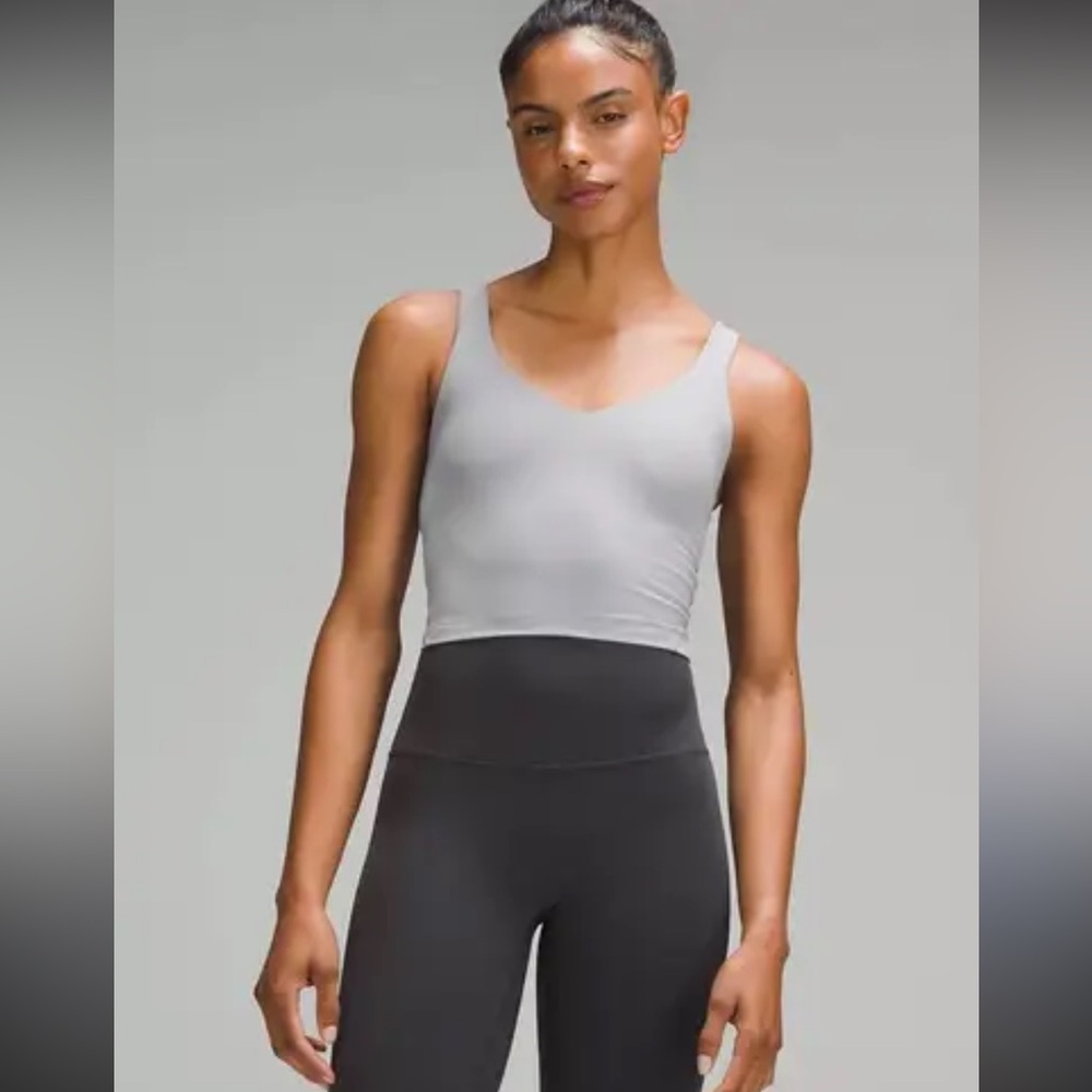 NWT Lululemon Align Tank Gray Size 4 Built In Bra